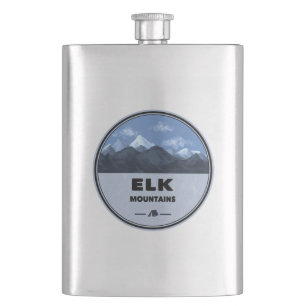 Elk Mountains Colorado Camping Hip Flask