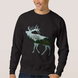ELK NATURE LANDSCAPE SCENERY SWEATSHIRT