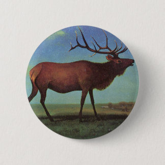 Elk Painting 6 Cm Round Badge