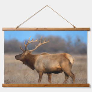 Elk Profile in Autumn Hanging Tapestry