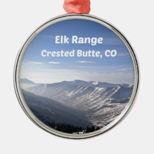 Elk Range, Crested Butte, CO Metal Tree Decoration