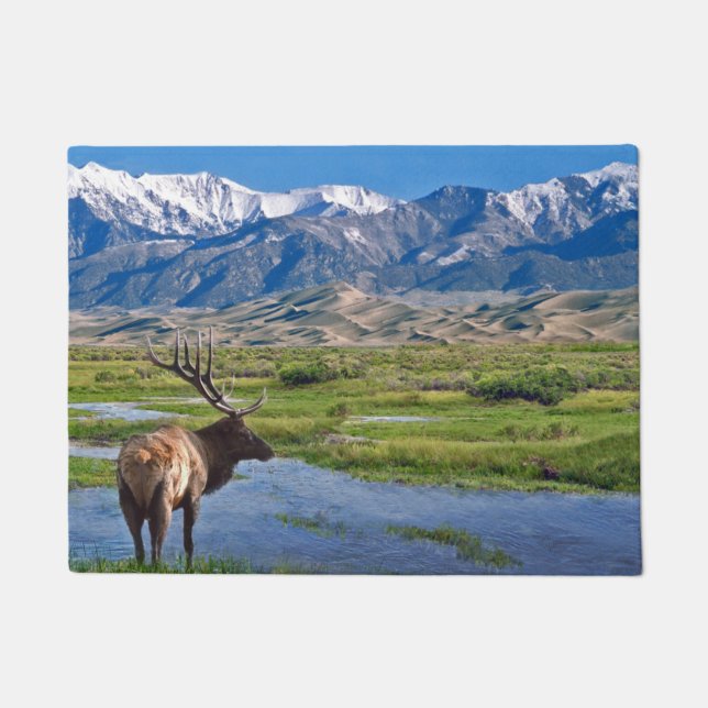 Elk - Rocky Mountains Doormat (Front)