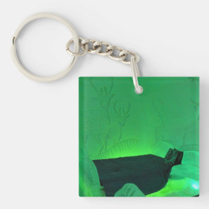 Elk Room at Hotel de Glace, Quebec, Canada Key Ring
