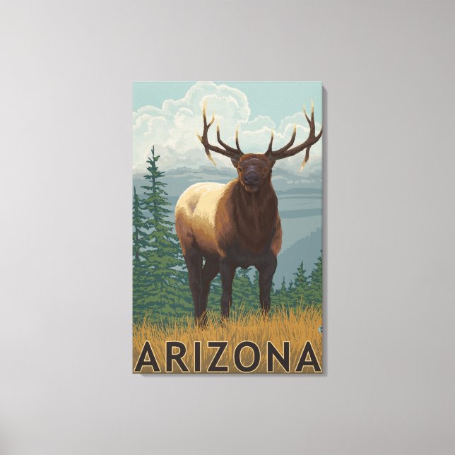 Elk SceneArizona Canvas Print (Front)
