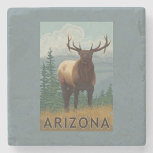Elk SceneArizona Stone Coaster