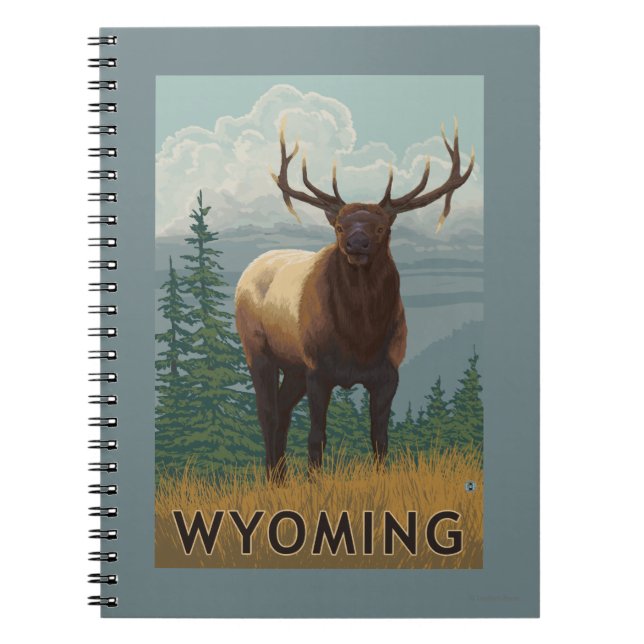 Elk SceneWyoming Spiral Notebook (Front)