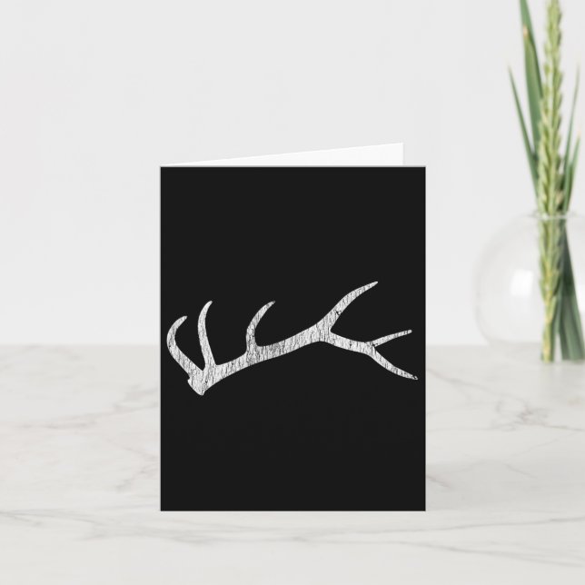 Elk Shed Rack Horn Hunting  Card (Front)