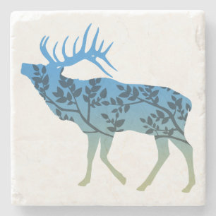 Elk Tree Stone Coaster