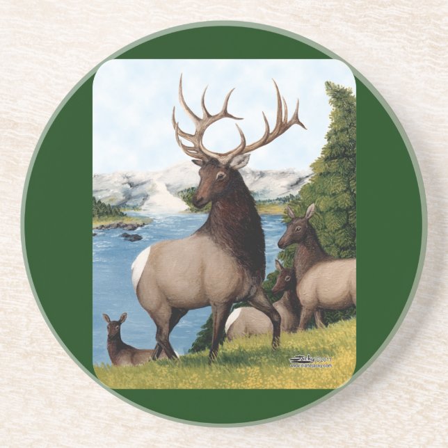 Elk Wapiti Coaster (Front)