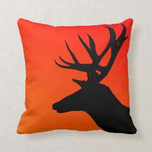 Elk Wild Animal Silhouette Design Cushion