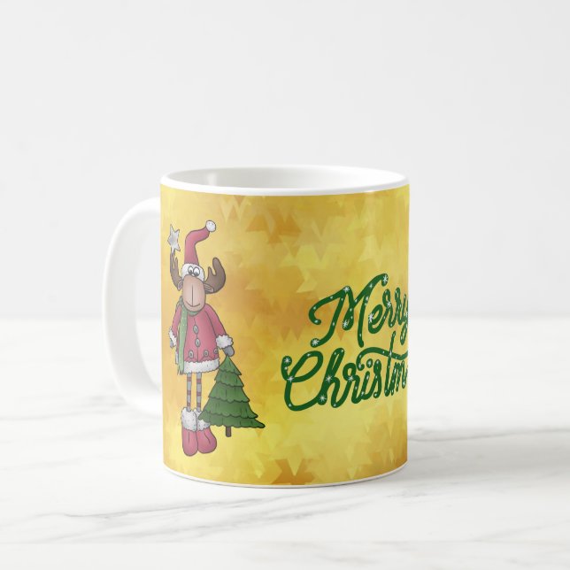 elk with tree coffee mug (Front Left)