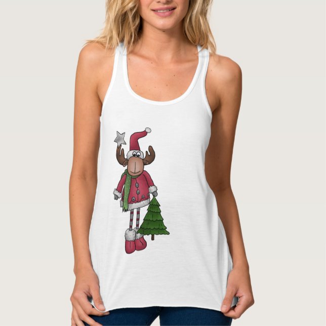 elk with tree singlet (Front)