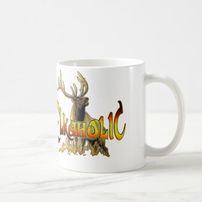 elkaholic elk gift coffee mug (Right)