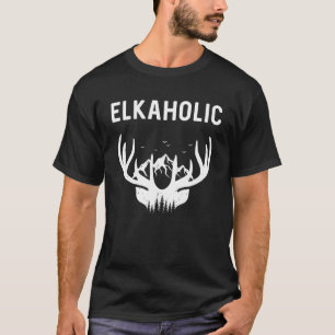 Elkaholic Red Deer Reindeer Wapiti Men Women T-Shirt