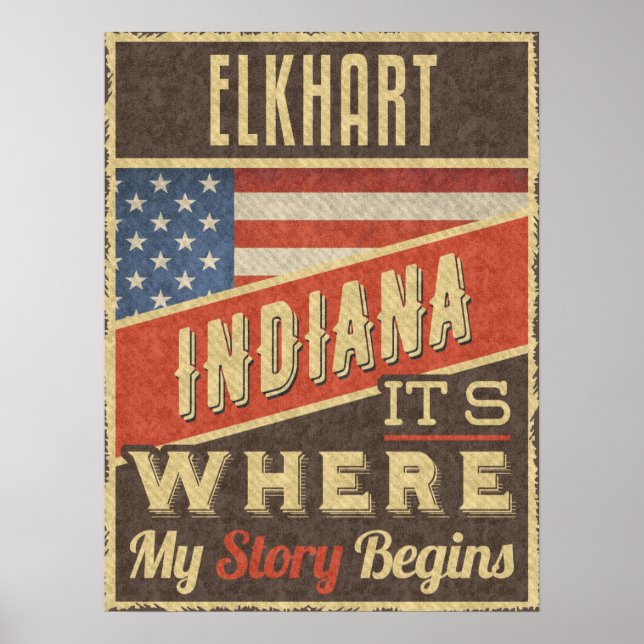 Elkhart Indiana Poster (Front)