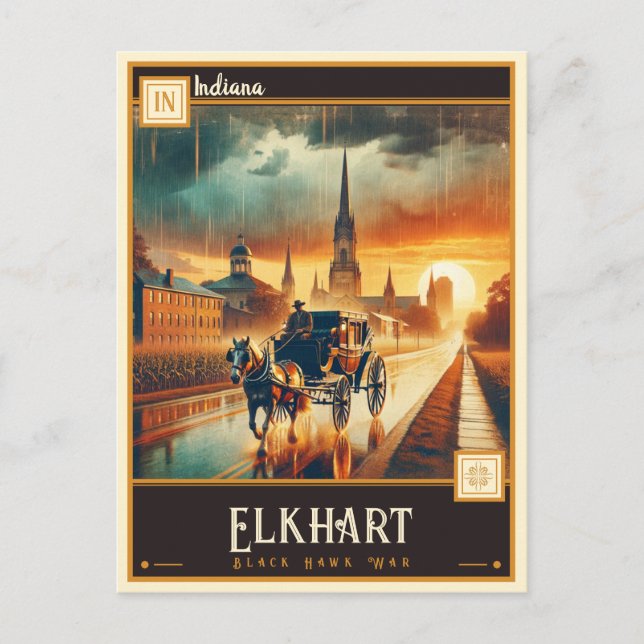 Elkhart, Indiana  | Vintage Postcard (Front)
