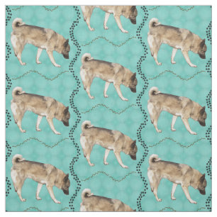 Elkhound Art Fabric