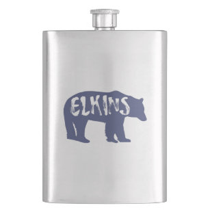 Elkins West Virginia Bear Hip Flask