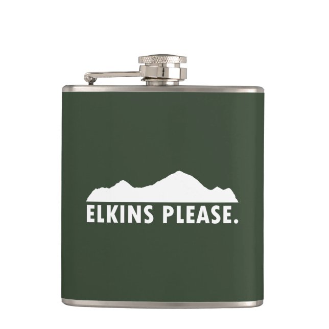 Elkins West Virginia Please Hip Flask (Front)