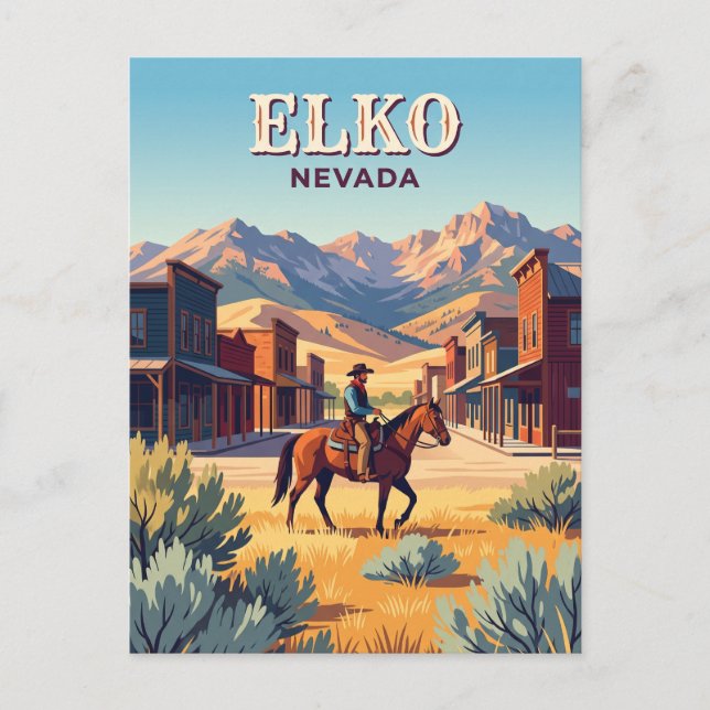 Elko, Nevada Postcard (Front)