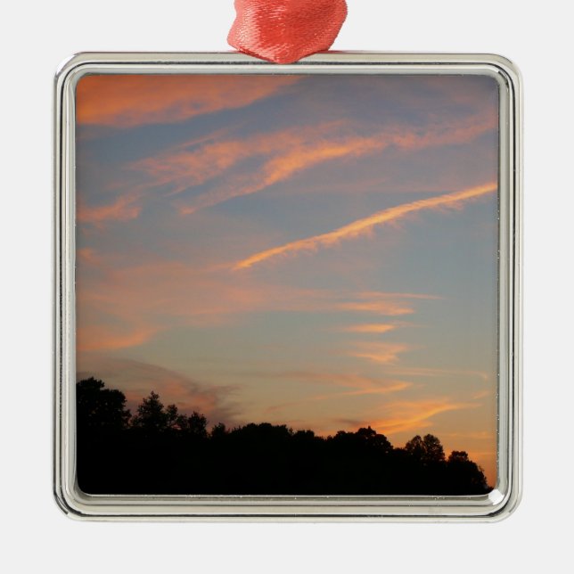Elkridge Sunset Maryland Landscape Metal Tree Decoration (Front)