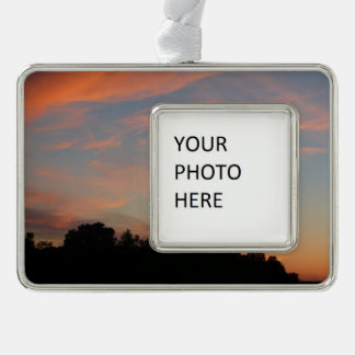 Elkridge Sunset Maryland Landscape Silver Plated Framed Ornament