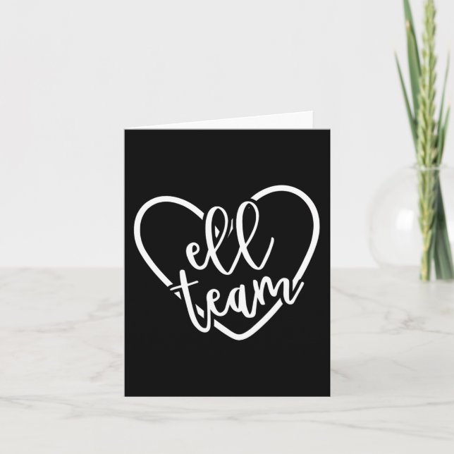 ELL Team Squad Back to School Matching Group Gift  Card (Front)