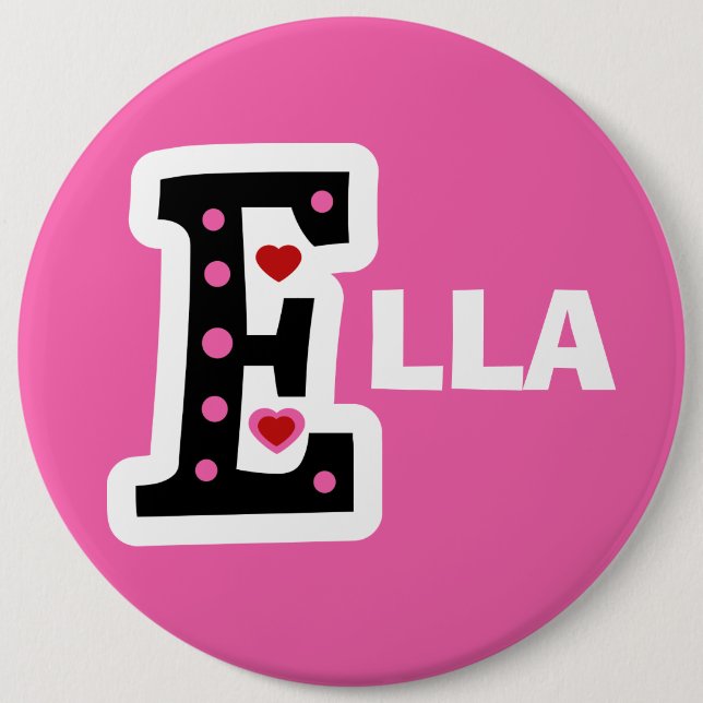 Ella 6 Cm Round Badge (Front)