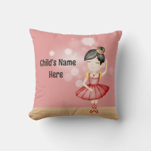Ella Ballerina Square Throw Pillow