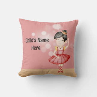 Ella Ballerina Square Throw Pillow