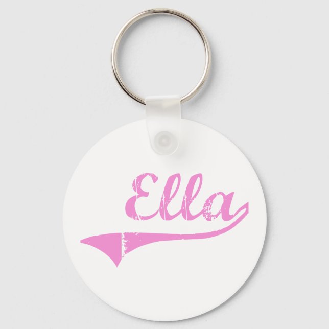 Ella Classic Style Name Key Ring (Front)