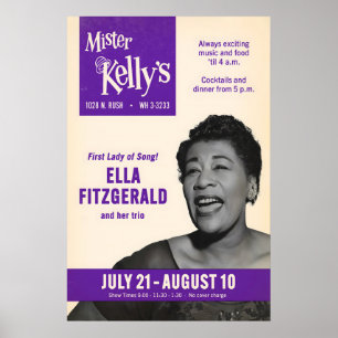 Ella Fitzgerald jazz poster - Live at Mister