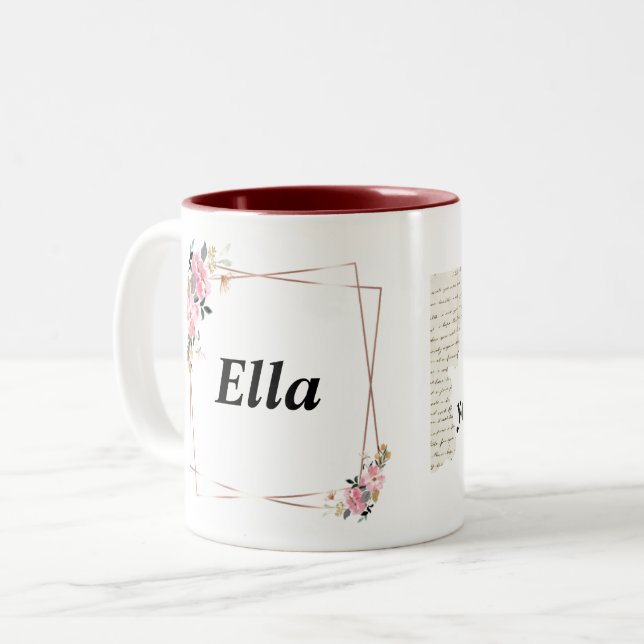 Ella name Mug – Custom Coffee Cup with An (Front Left)