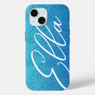 Ella Repeating Name Pattern Design iPhone 15 Case