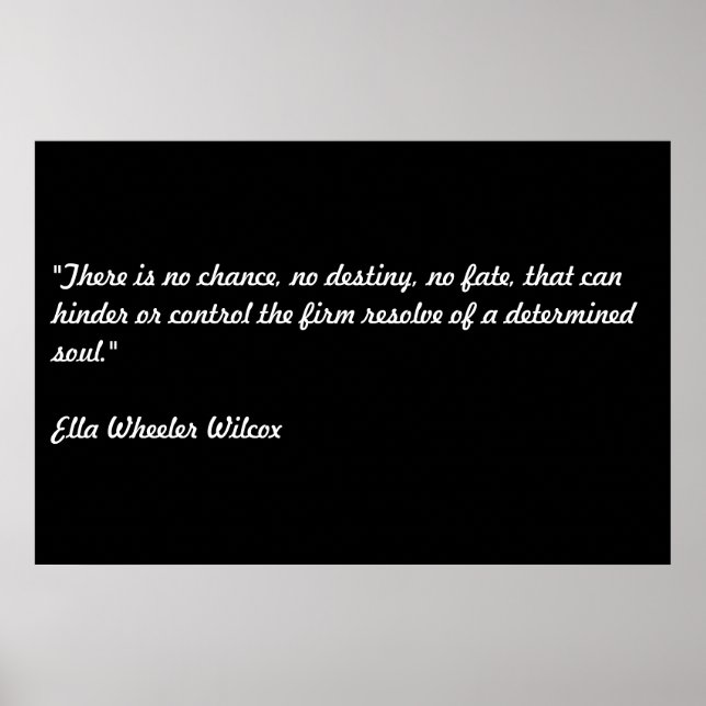 Ella Wheeler Wilcox Poster (Front)