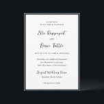 Elle Simple Modern Wedding Invitation<br><div class="desc">Modern wedding invitation featuring a simple design with your event details surrounded by a thin border.</div>