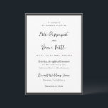 Elle Simple Modern Wedding Invitation<br><div class="desc">Modern wedding invitation featuring a simple design with your event details surrounded by a thin border.</div>