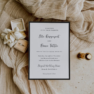 Elle Simple Modern Wedding Invitation
