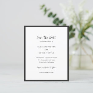Elle Simple Modern Wedding Save the Date
