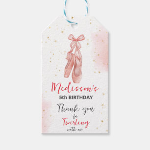 Ellegant Ballet pink Thank you  Gift Tags