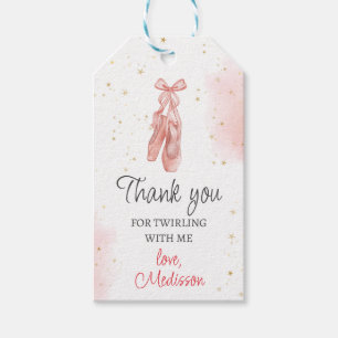 Ellegant Ballet pink Thank you Gift Tags