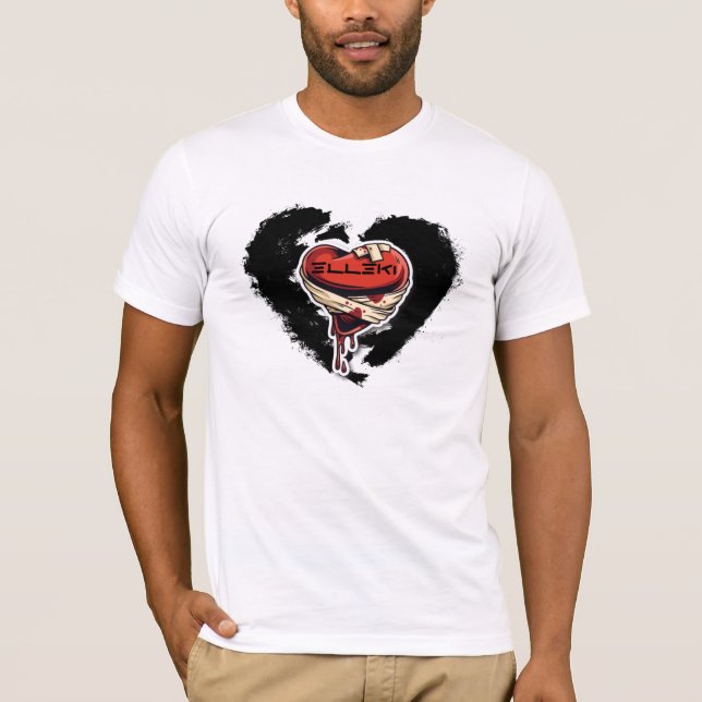 Elleki Black Hearted T-Shirt (Front)