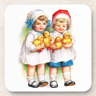 Ellen H. Clapsaddle: Children with Ducklings Coaster