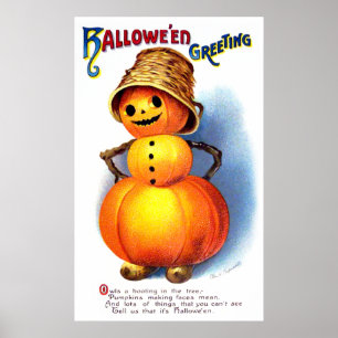 Ellen H. Clapsaddle: Funny Pumpkin Character Poster