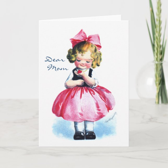 Ellen H. Clapsaddle: Girl with Heart Card (Front)