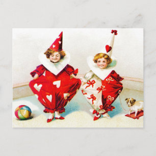 Ellen H. Clapsaddle Pierrot Children Postcard