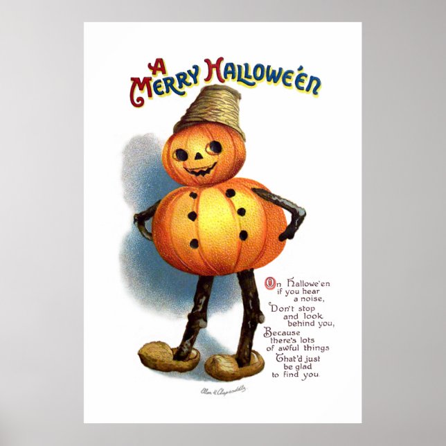 Ellen H. Clapsaddle: Pumpkin Boy Poster (Front)