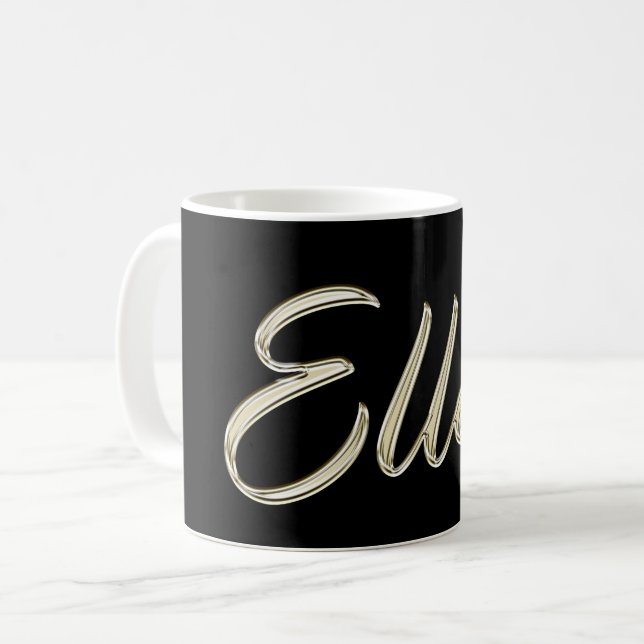 Ellen white Handwriting Tasse Kaffeetasse Coffee Mug (Front Left)