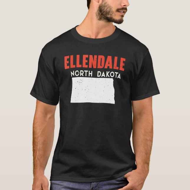 Ellendale North Dakota USA State America Travel T-Shirt (Front)