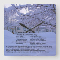 Ellen's Kitchen Recipe Wall Clock